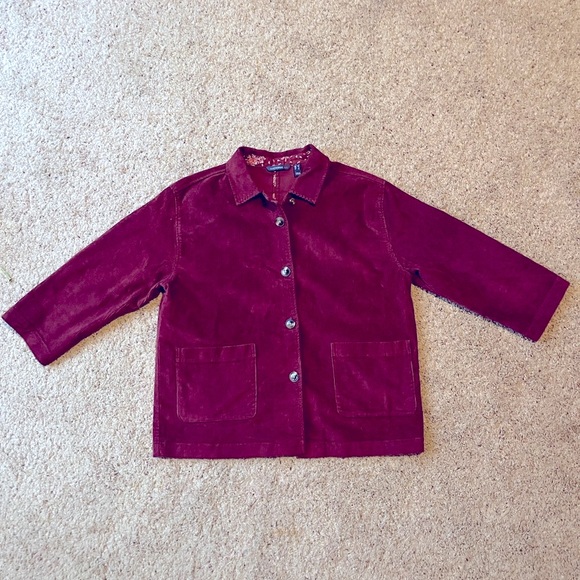 Women's Burgundy Corduroy Jacket- L - Picture 5 of 16